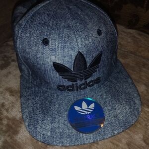 NEW NWT Adidas Denim Blue Snapback Cap
